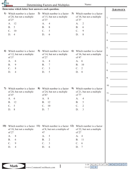 Factor Worksheets Free Distance Learning Worksheets And More 